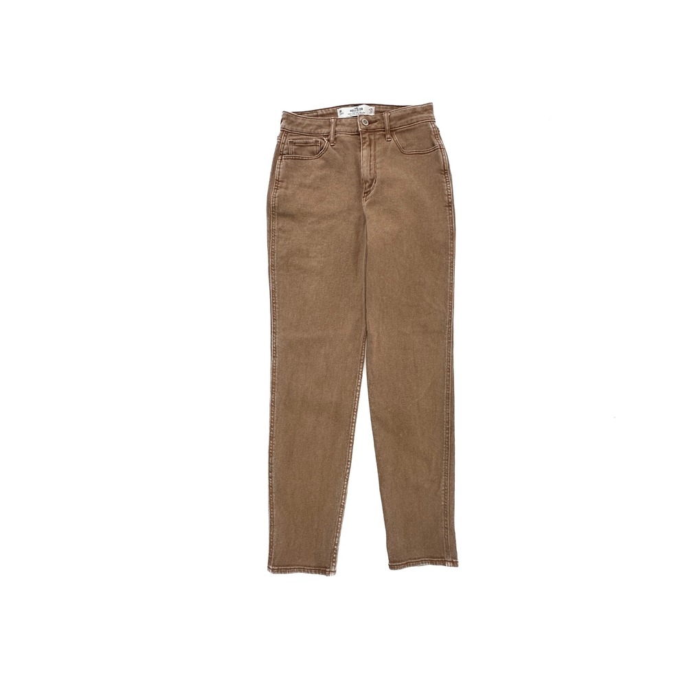 Hollister Curvy‎ High Rise Mom Women's size 1 Brown Denim Jeans
